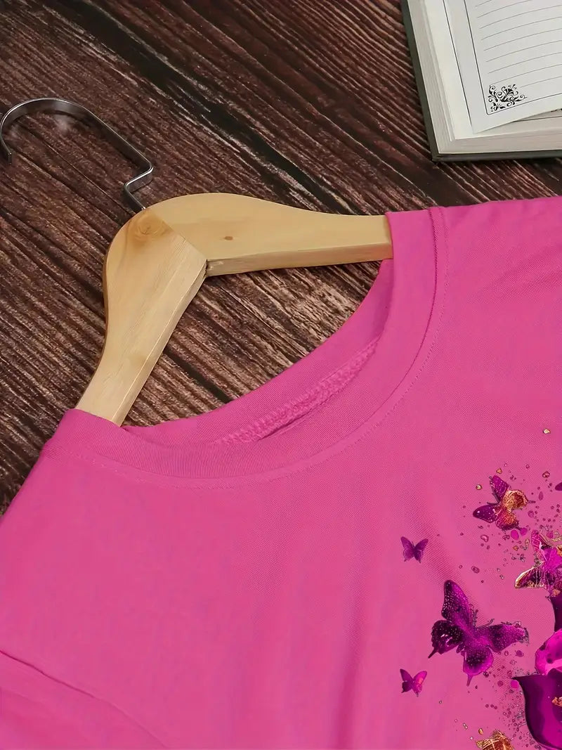 Casual Short Sleeve Top for Spring & Summer, Women's Clothing