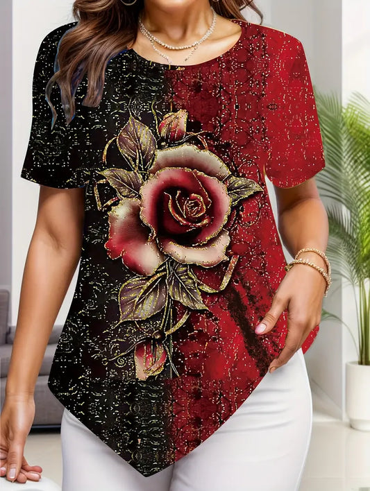 Casual Short Sleeve Top for Spring & Summer, Women's Clothing