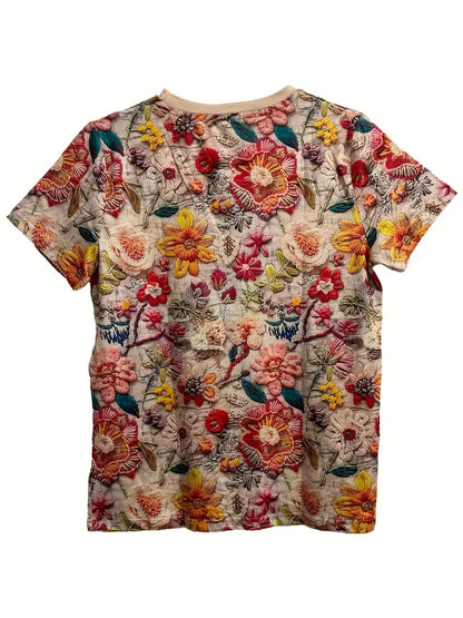 Casual Short Sleeve Top for Spring & Summer, Women's Clothing