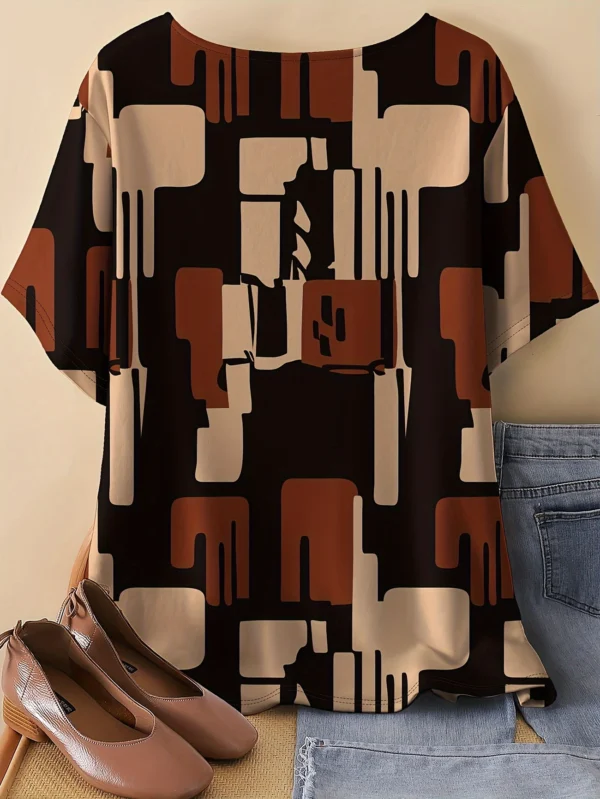 Bold Multicolor Casual Tee for Everyday Wear - Image 2