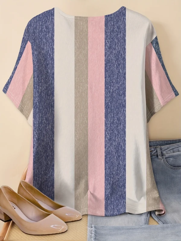 Bold Multicolor Casual Tee for Everyday Wear - Image 2