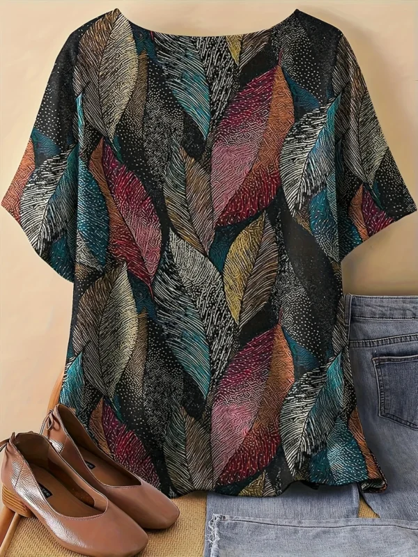 Bold Multicolor Casual Tee for Everyday Wear - Image 2
