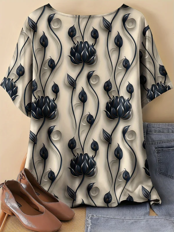 Bold Multicolor Casual Tee for Everyday Wear - Image 2