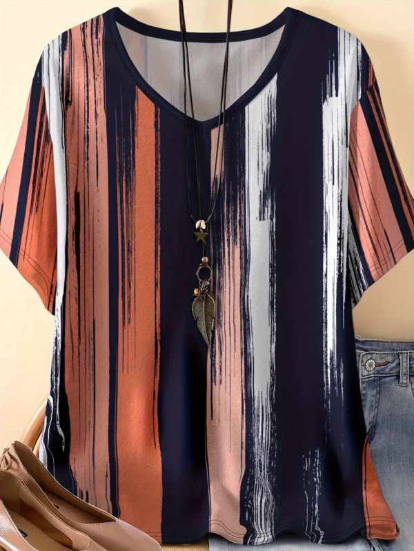 Bold Multicolor Casual Tee for Everyday Wear