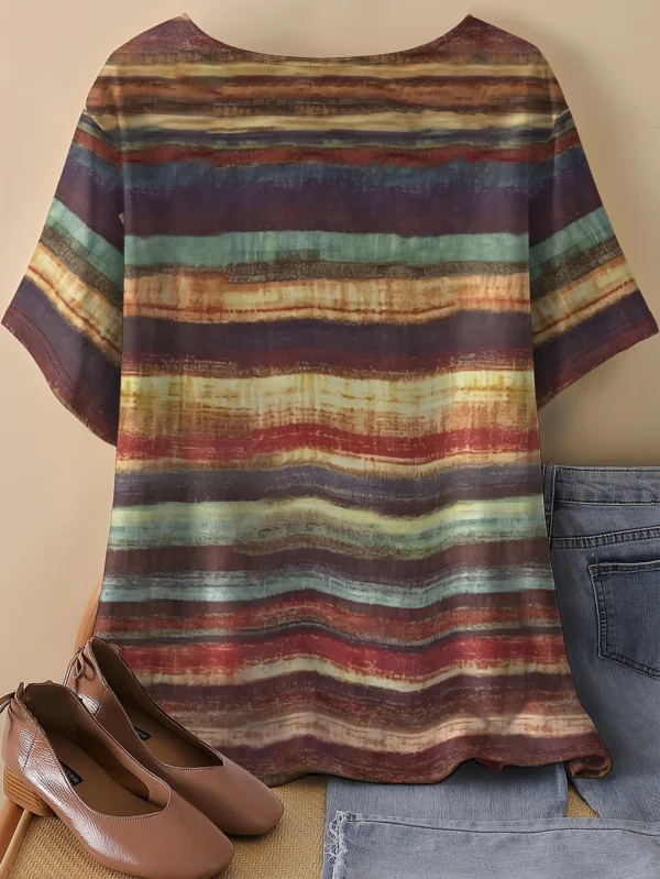 Bold Multicolor Casual Tee for Everyday Wear - Image 2