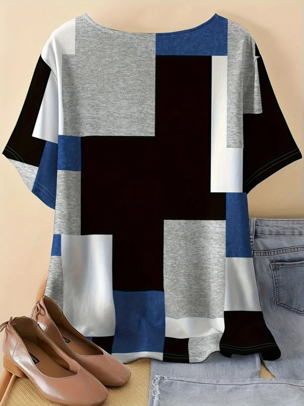 Bold Multicolor Casual Tee for Everyday Wear - Image 2