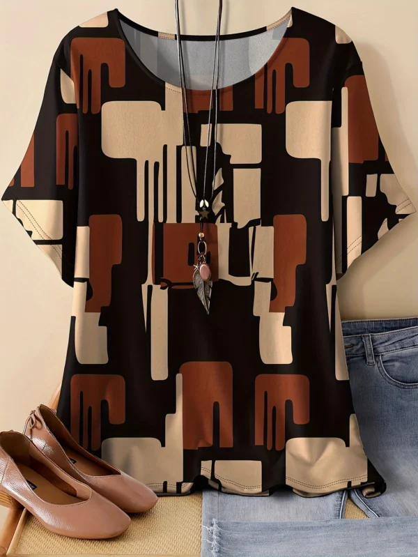 Bold Multicolor Casual Tee for Everyday Wear