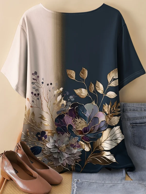 Bold Multicolor Casual Tee for Everyday Wear - Image 2