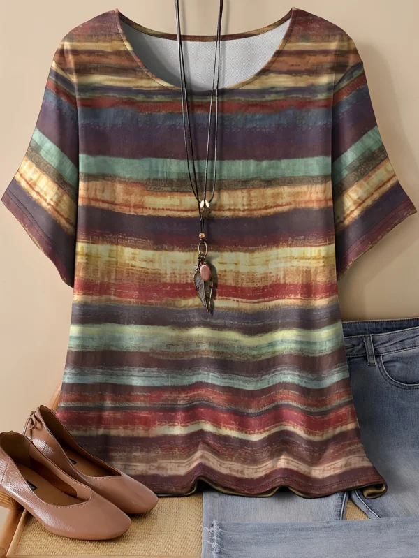 Bold Multicolor Casual Tee for Everyday Wear