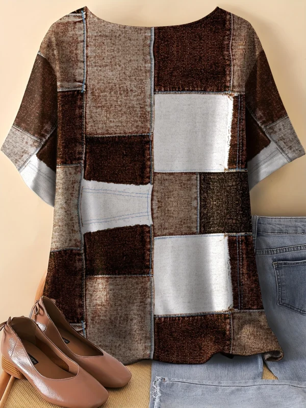 Bold Multicolor Casual Tee for Everyday Wear - Image 2