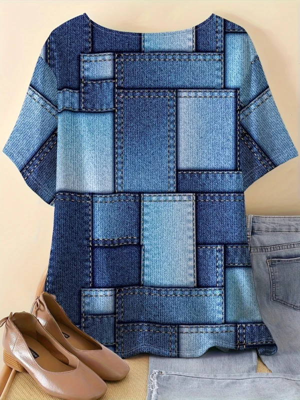 Bold Multicolor Casual Tee for Everyday Wear - Image 2