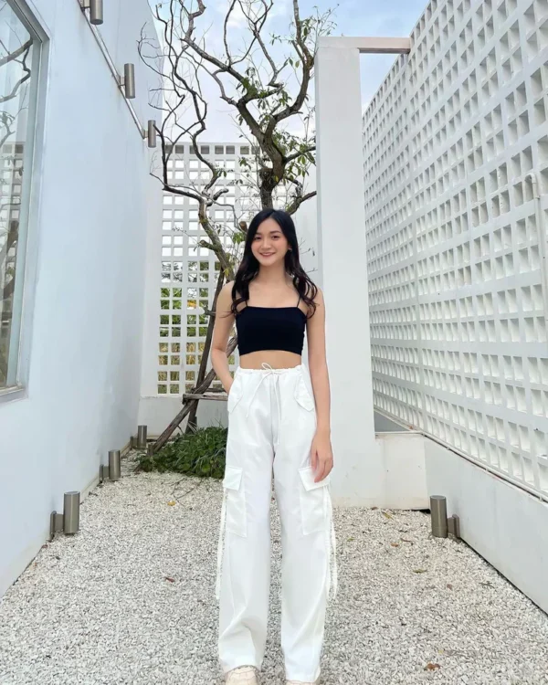 (PACK - 3) SALE LIVE !! Women's Stylish Graceful Flat Front Casual Straight-leg Trousers pants with Pockets - Image 4