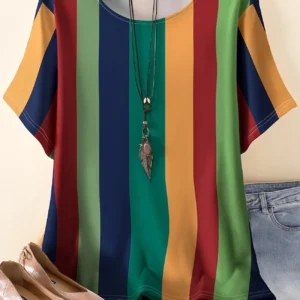 Bold Multicolor Casual Tee for Everyday Wear