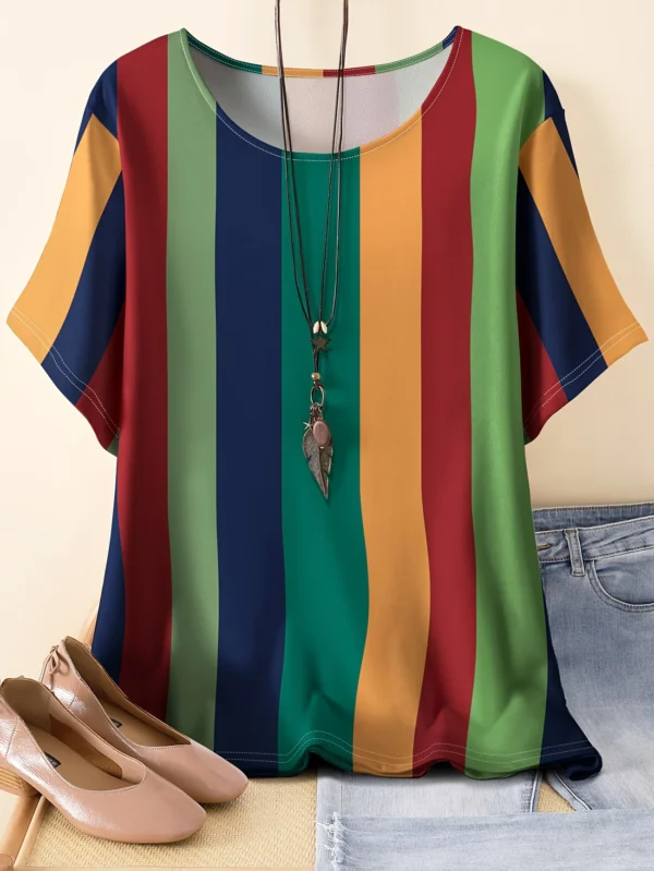 Bold Multicolor Casual Tee for Everyday Wear
