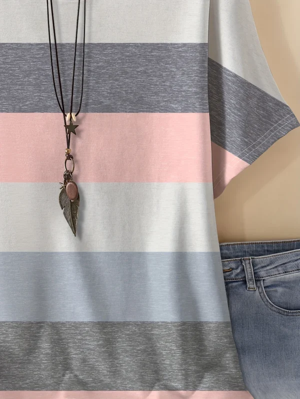 Bold Multicolor Casual Tee for Everyday Wear - Image 3