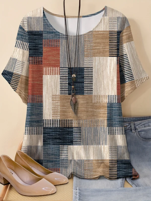 Bold Multicolor Casual Tee for Everyday Wear