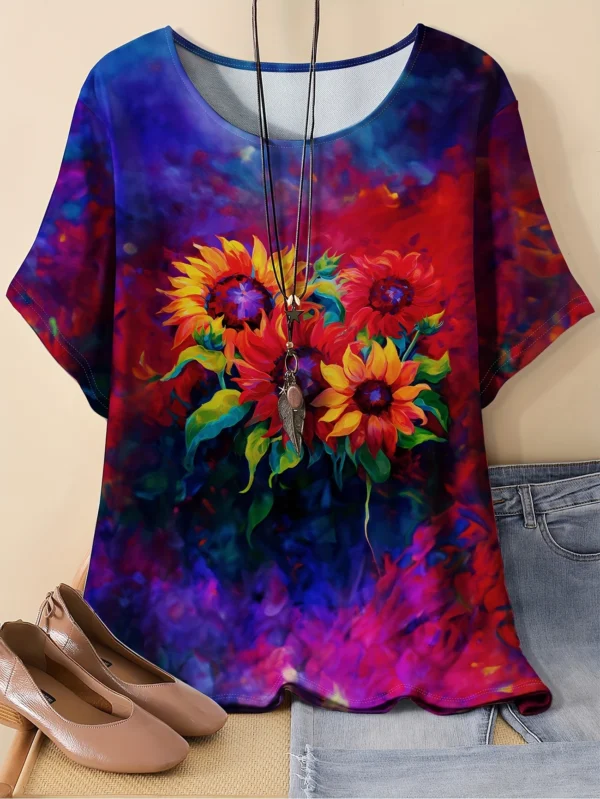 Bold Multicolor Casual Tee for Everyday Wear