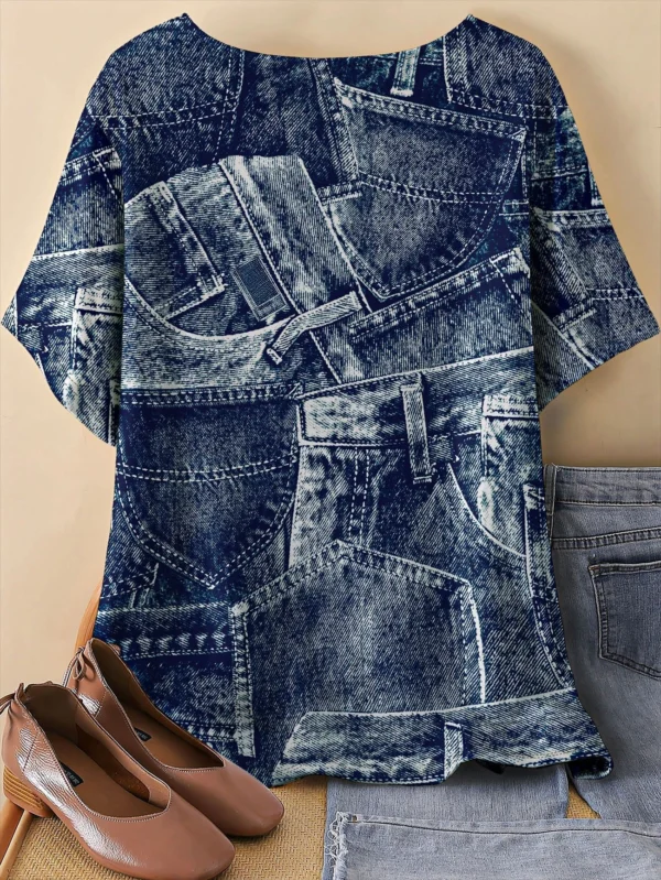 Bold Multicolor Casual Tee for Everyday Wear - Image 2
