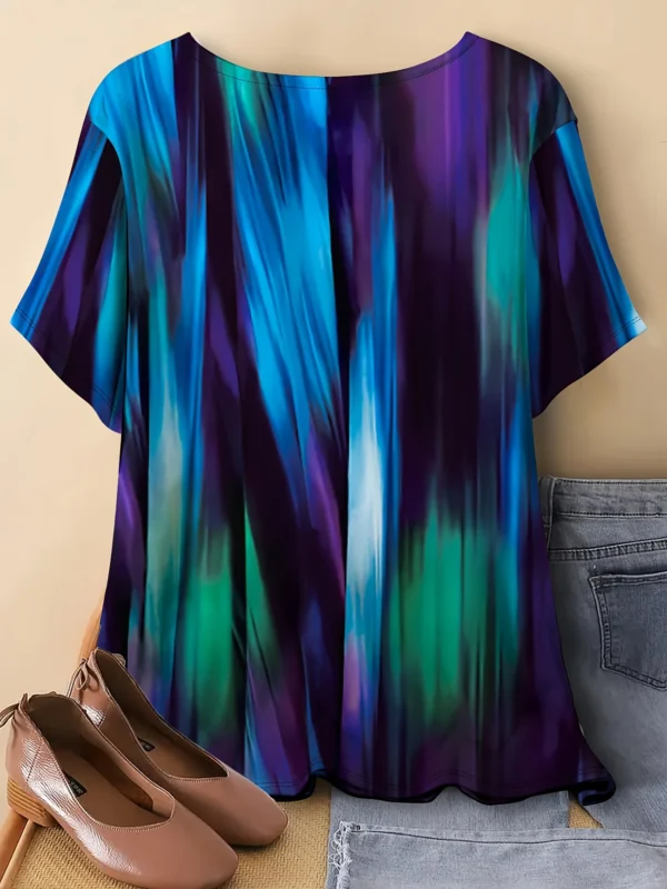Bold Multicolor Casual Tee for Everyday Wear - Image 2