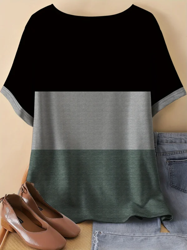 Bold Multicolor Casual Tee for Everyday Wear - Image 2