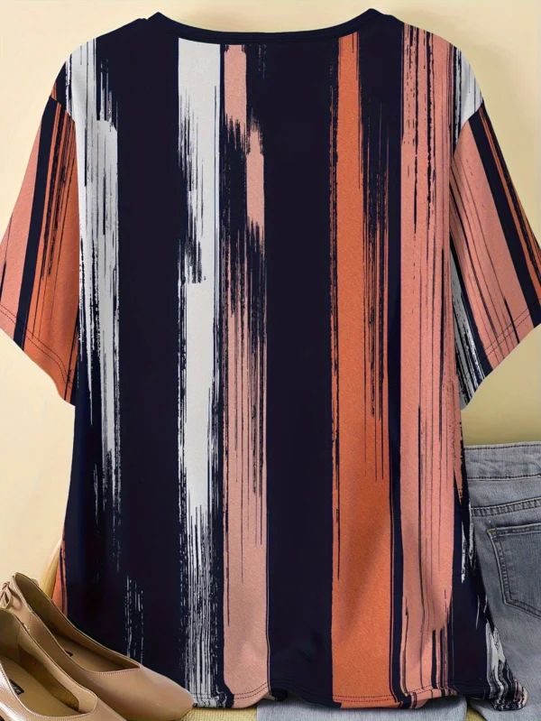 Bold Multicolor Casual Tee for Everyday Wear - Image 2