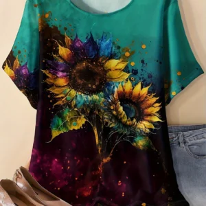 Bold Multicolor Casual Tee for Everyday Wear
