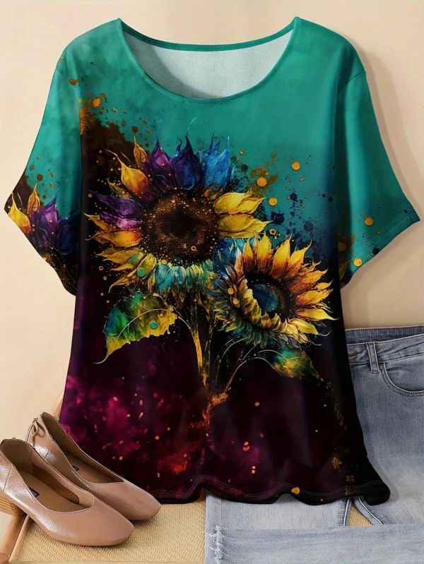 Bold Multicolor Casual Tee for Everyday Wear