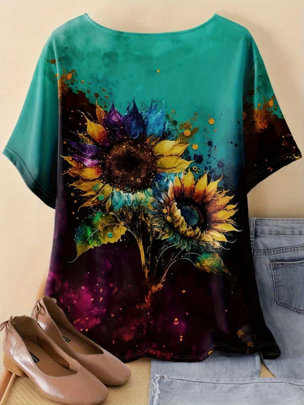 Bold Multicolor Casual Tee for Everyday Wear - Image 2