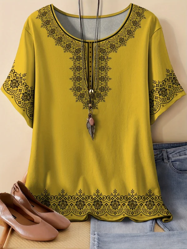 Bold Multicolor Casual Tee for Everyday Wear