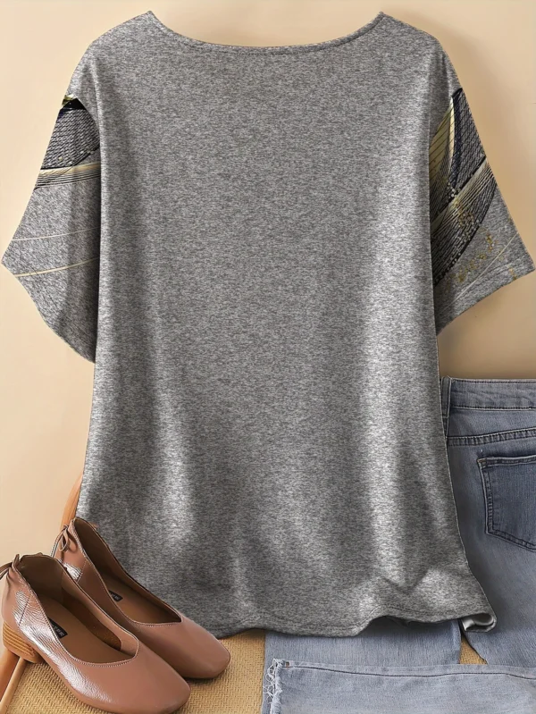 Bold Multicolor Casual Tee for Everyday Wear - Image 2