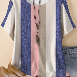 Bold Multicolor Casual Tee for Everyday Wear