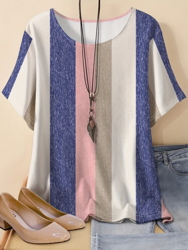 Bold Multicolor Casual Tee for Everyday Wear