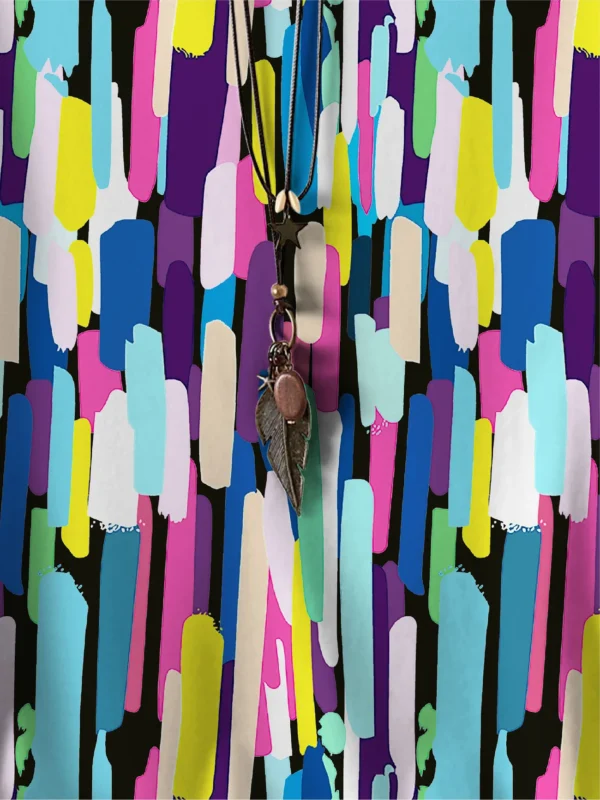Bold Multicolor Casual Tee for Everyday Wear - Image 3