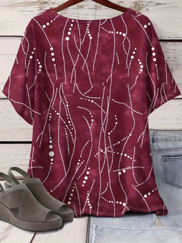 Bold Multicolor Casual Tee for Everyday Wear - Image 2