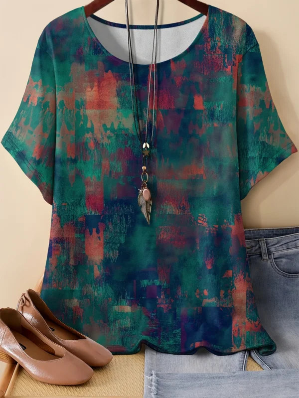 Bold Multicolor Casual Tee for Everyday Wear