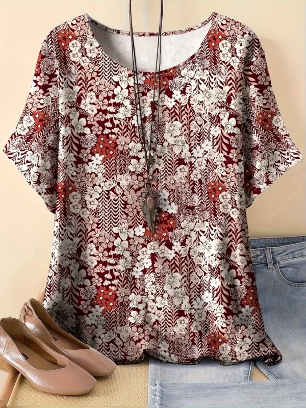 Bold Multicolor Casual Tee for Everyday Wear