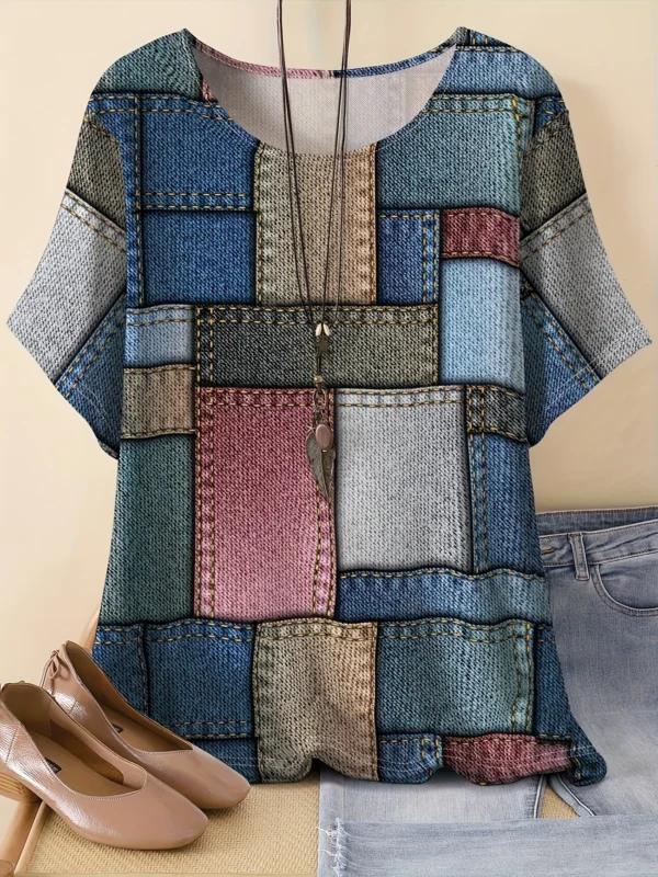 Bold Multicolor Casual Tee for Everyday Wear