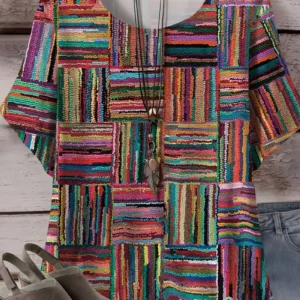 Bold Multicolor Casual Tee for Everyday Wear
