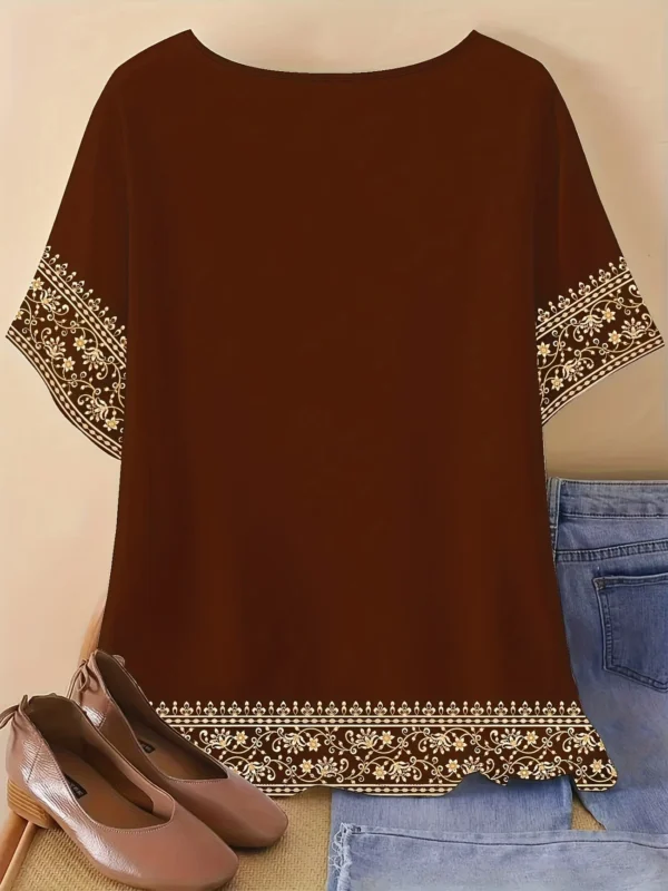 Bold Multicolor Casual Tee for Everyday Wear - Image 2